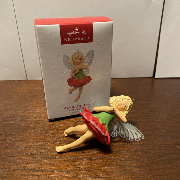 Hallmark Other - 2023 Hallmark Carnation Fairy #19 in Messengers Series Christmas‎ Ornament NEW